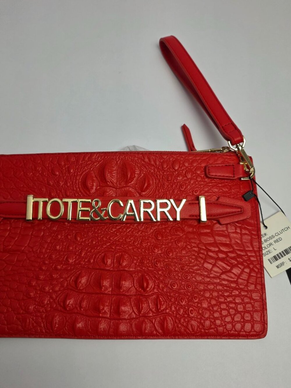 New TOTE & CARRY Red Handbag NWT